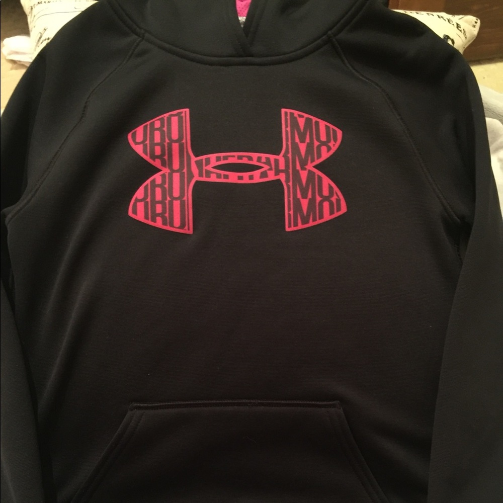 Girls YS Storm Under Armour Hoodie Sweatshirt
